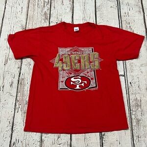 Vintage 90s San Francisco 49ers NFL Football Logo 7 Sports Tee Tshirt